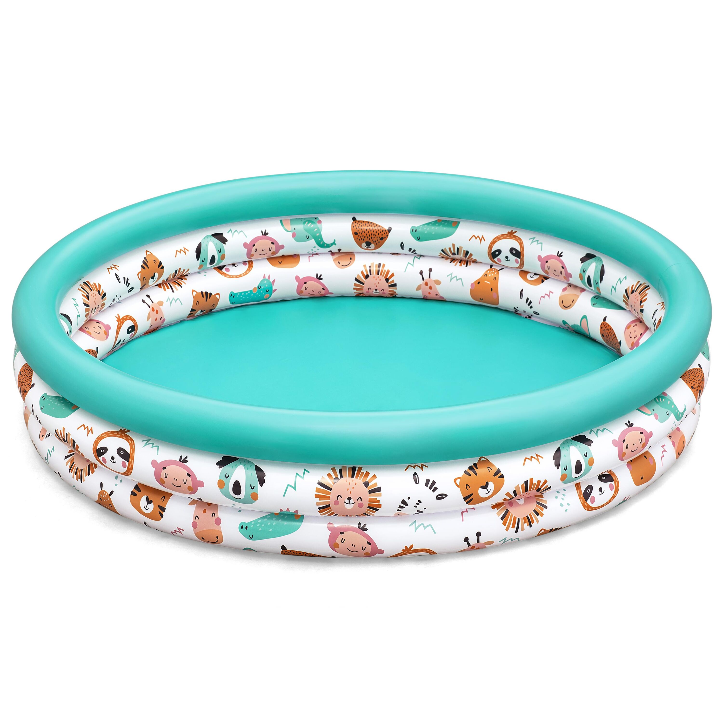 Bestway® Triple Ring Safari Pals™ Inflatable Kiddie Pool 1.22 m x 25 cm
