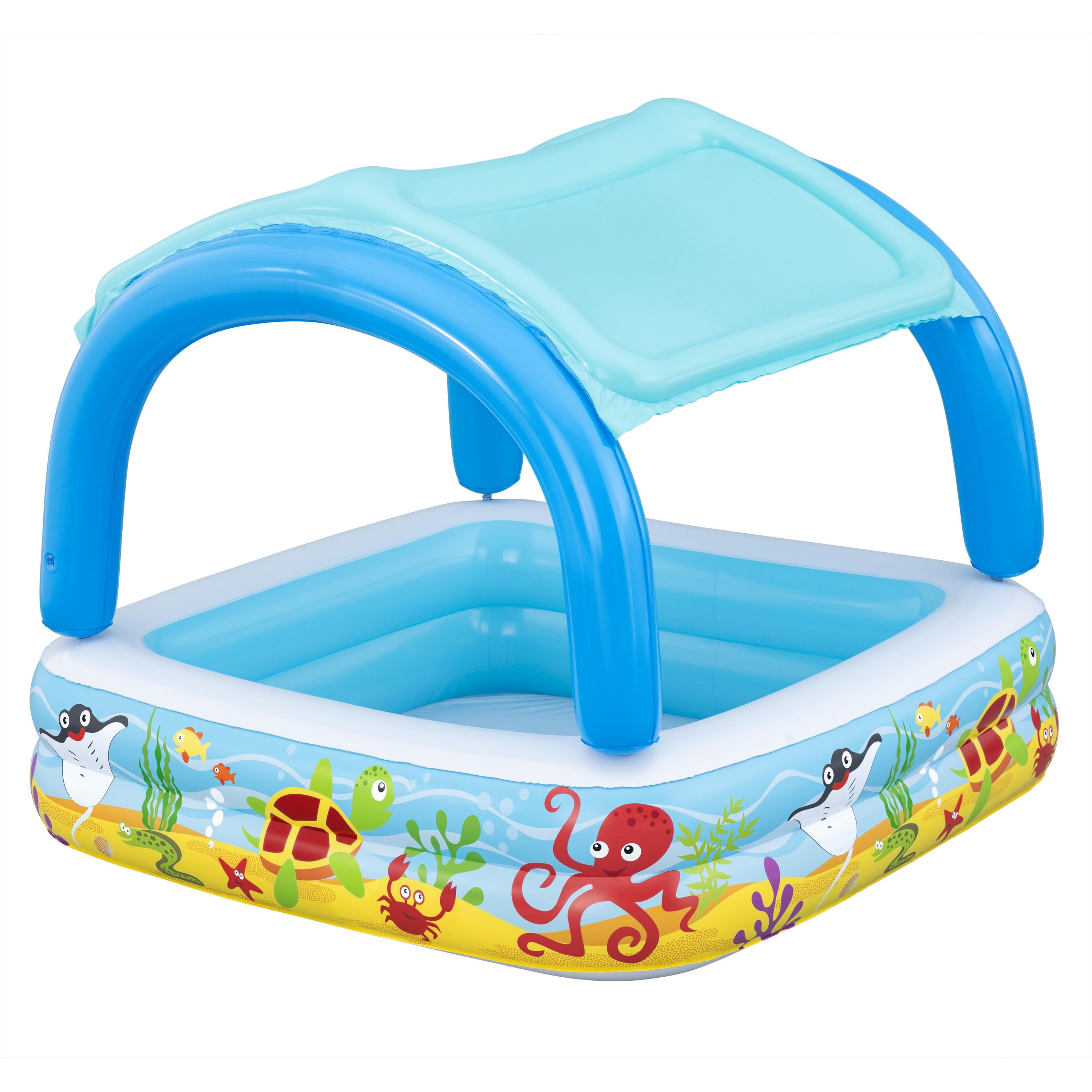 Bestway® Beach Buddy™ Shaded Inflatable Play Pool 1.40 m x 1.40 m x 1.14 m